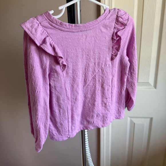 Cat & Jack White and Purple Ruffle Long Sleeve Tee-Set of two. 2t. NWT & NWOT - Picture 4 of 7